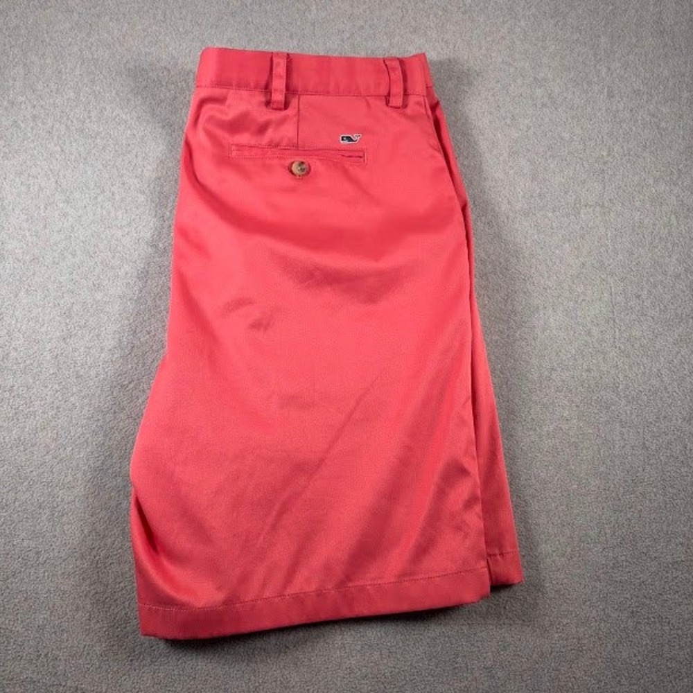 Vineyard Vines Links Short Mens 40 Pink Solid Performance Golf Shorts